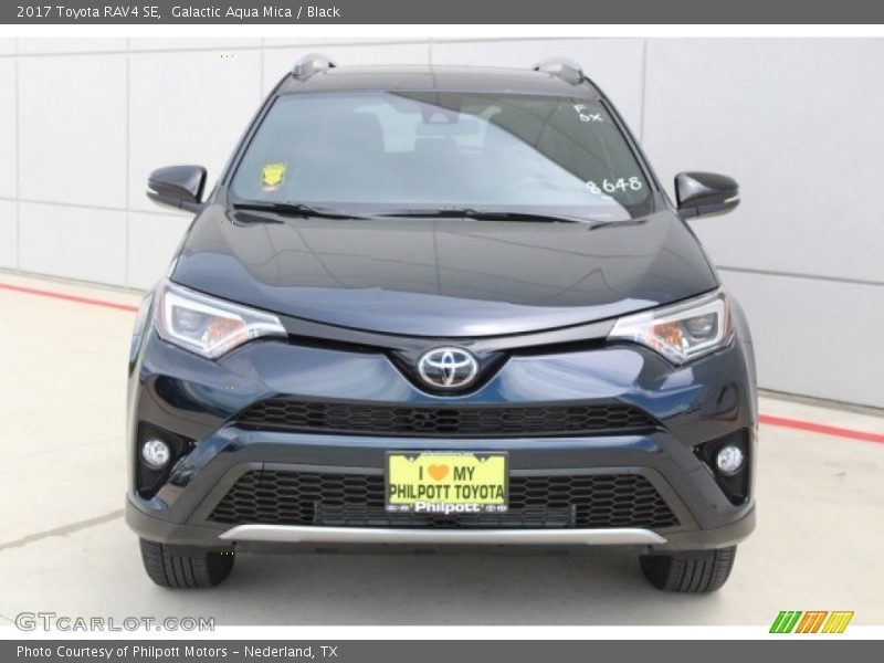 Galactic Aqua Mica / Black 2017 Toyota RAV4 SE