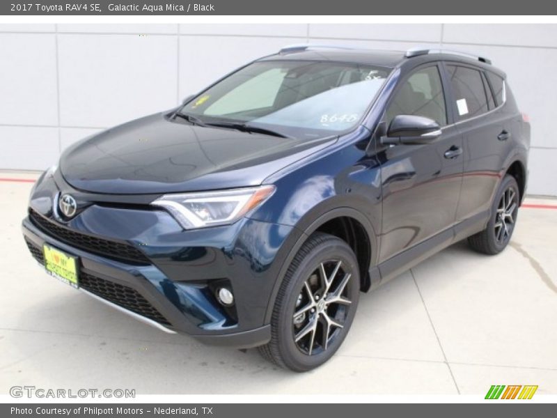 Galactic Aqua Mica / Black 2017 Toyota RAV4 SE