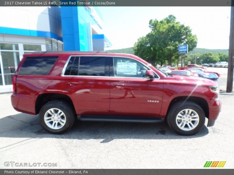 Siren Red Tintcoat / Cocoa/Dune 2017 Chevrolet Tahoe LS 4WD