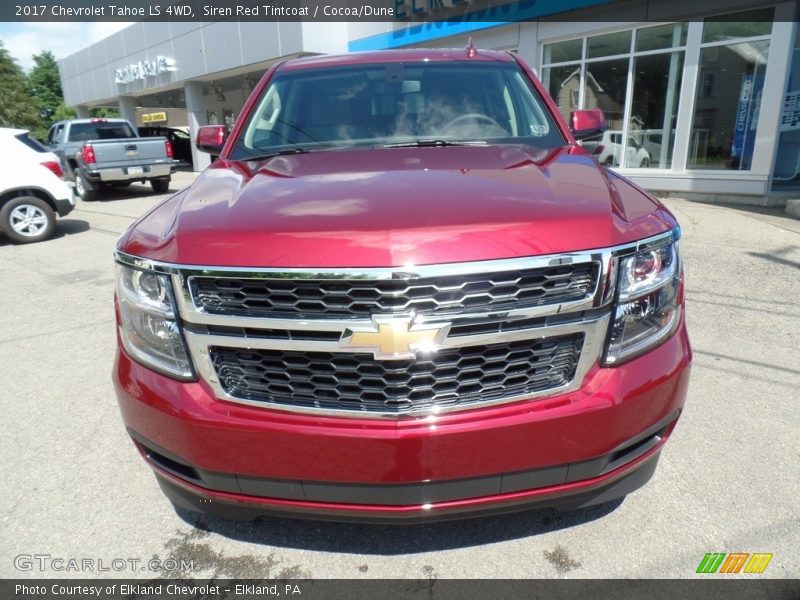 Siren Red Tintcoat / Cocoa/Dune 2017 Chevrolet Tahoe LS 4WD