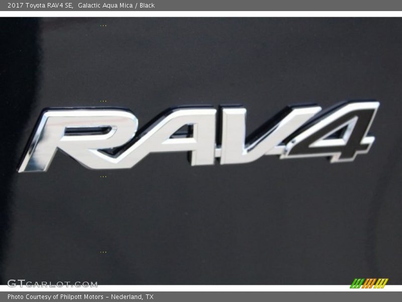 Galactic Aqua Mica / Black 2017 Toyota RAV4 SE