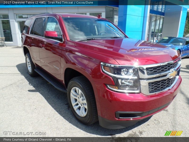 Siren Red Tintcoat / Cocoa/Dune 2017 Chevrolet Tahoe LS 4WD