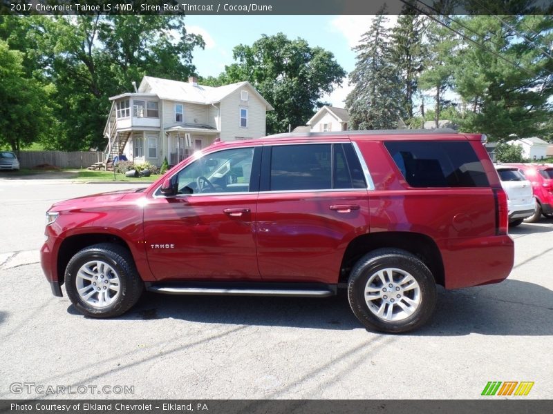 Siren Red Tintcoat / Cocoa/Dune 2017 Chevrolet Tahoe LS 4WD