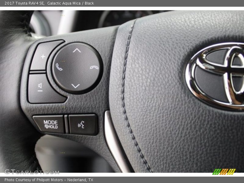 Galactic Aqua Mica / Black 2017 Toyota RAV4 SE
