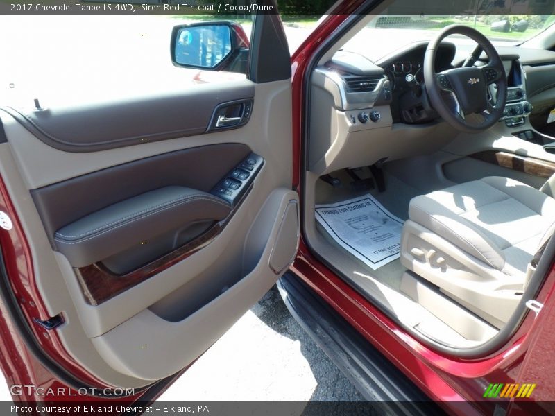 Siren Red Tintcoat / Cocoa/Dune 2017 Chevrolet Tahoe LS 4WD