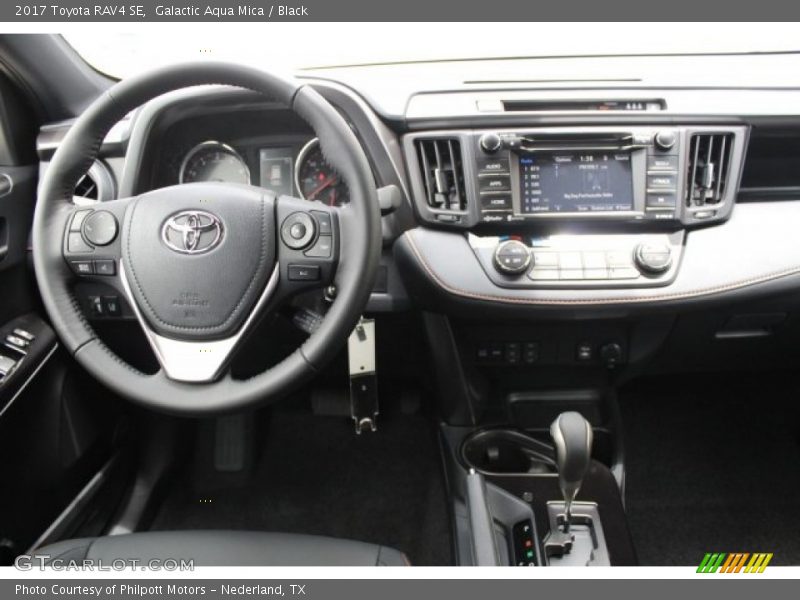 Galactic Aqua Mica / Black 2017 Toyota RAV4 SE