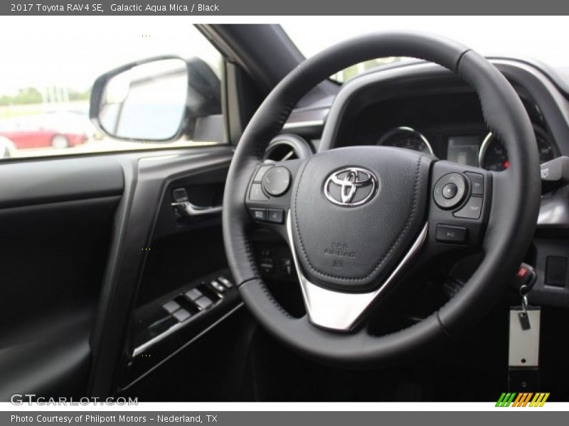 Galactic Aqua Mica / Black 2017 Toyota RAV4 SE