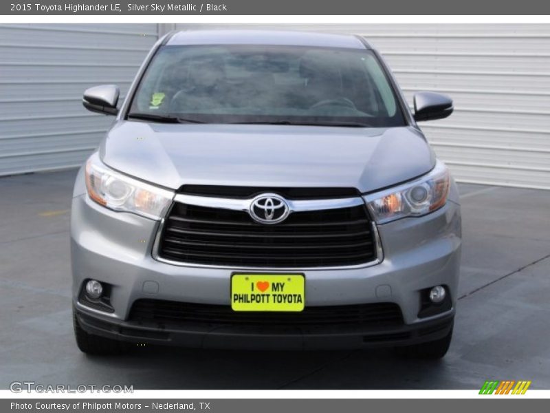 Silver Sky Metallic / Black 2015 Toyota Highlander LE