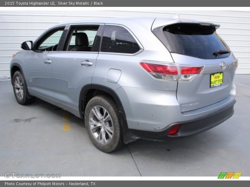 Silver Sky Metallic / Black 2015 Toyota Highlander LE