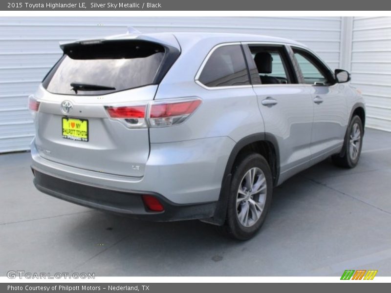 Silver Sky Metallic / Black 2015 Toyota Highlander LE