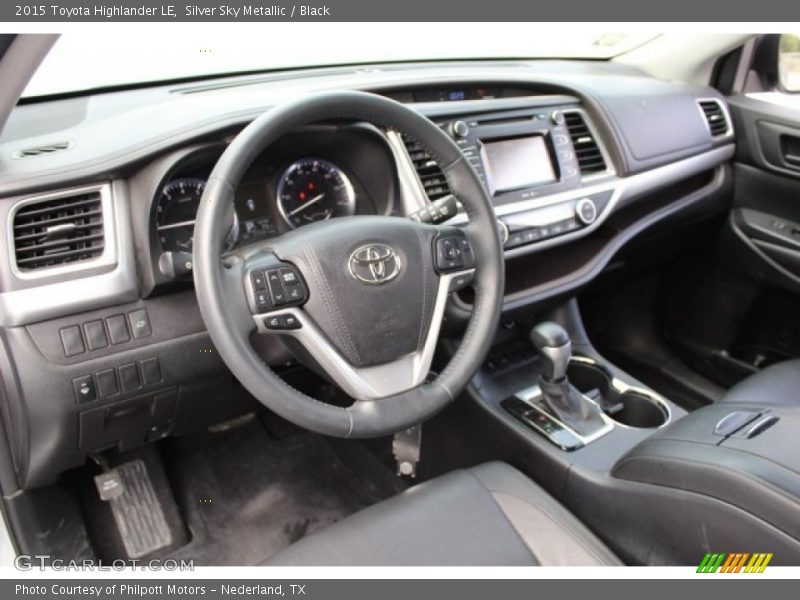 Silver Sky Metallic / Black 2015 Toyota Highlander LE