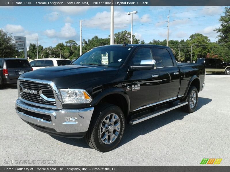 Brilliant Black Crystal Pearl / Black 2017 Ram 3500 Laramie Longhorn Crew Cab 4x4