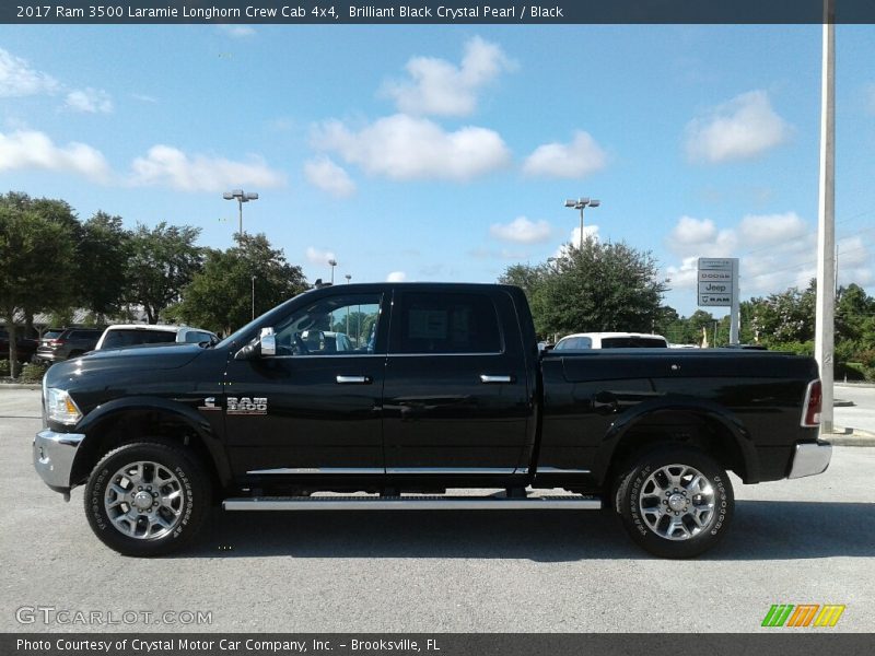 Brilliant Black Crystal Pearl / Black 2017 Ram 3500 Laramie Longhorn Crew Cab 4x4