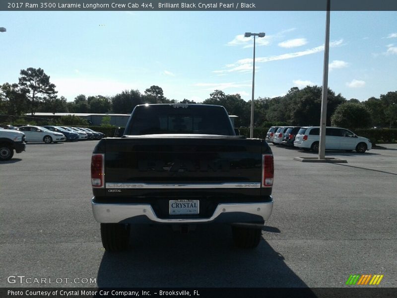 Brilliant Black Crystal Pearl / Black 2017 Ram 3500 Laramie Longhorn Crew Cab 4x4
