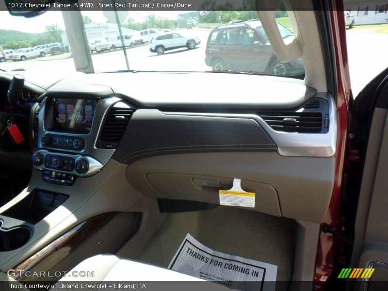 Siren Red Tintcoat / Cocoa/Dune 2017 Chevrolet Tahoe LS 4WD