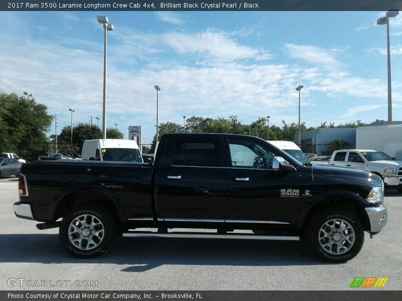Brilliant Black Crystal Pearl / Black 2017 Ram 3500 Laramie Longhorn Crew Cab 4x4
