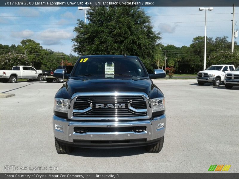 Brilliant Black Crystal Pearl / Black 2017 Ram 3500 Laramie Longhorn Crew Cab 4x4