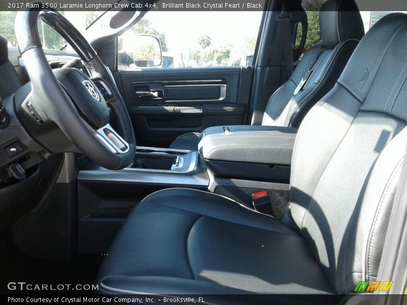 Brilliant Black Crystal Pearl / Black 2017 Ram 3500 Laramie Longhorn Crew Cab 4x4