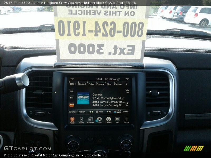 Brilliant Black Crystal Pearl / Black 2017 Ram 3500 Laramie Longhorn Crew Cab 4x4
