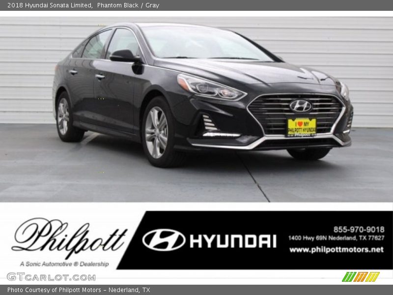 Phantom Black / Gray 2018 Hyundai Sonata Limited