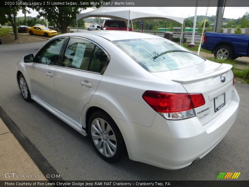 Satin White Pearl / Warm Ivory 2010 Subaru Legacy 2.5i Limited Sedan