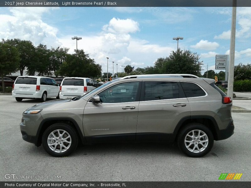 Light Brownstone Pearl / Black 2017 Jeep Cherokee Latitude