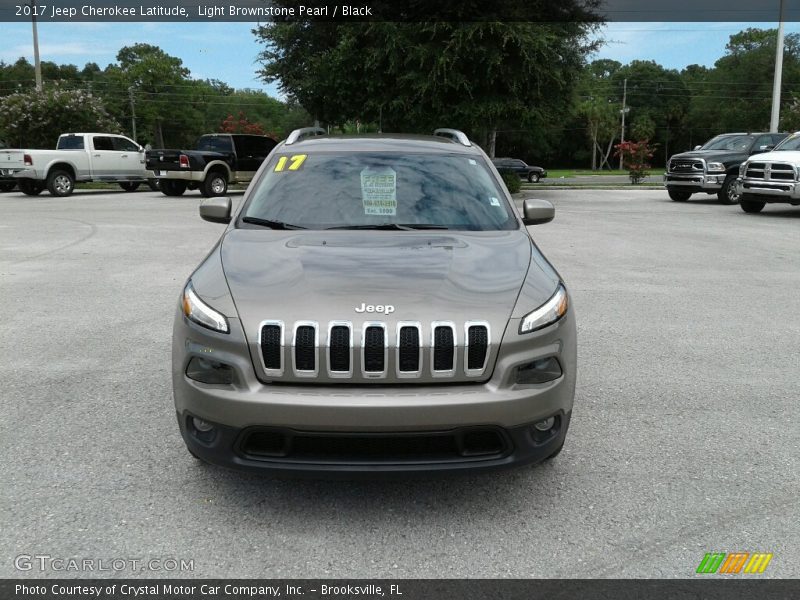 Light Brownstone Pearl / Black 2017 Jeep Cherokee Latitude