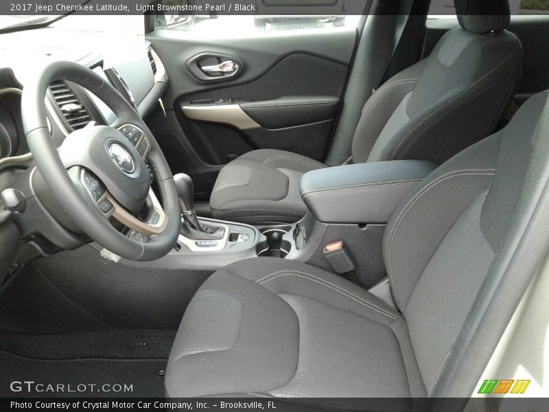 Light Brownstone Pearl / Black 2017 Jeep Cherokee Latitude