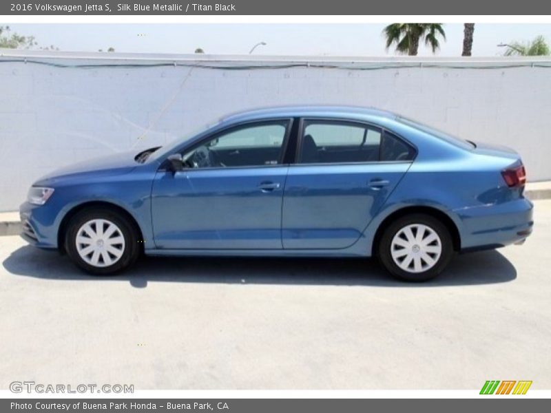 Silk Blue Metallic / Titan Black 2016 Volkswagen Jetta S