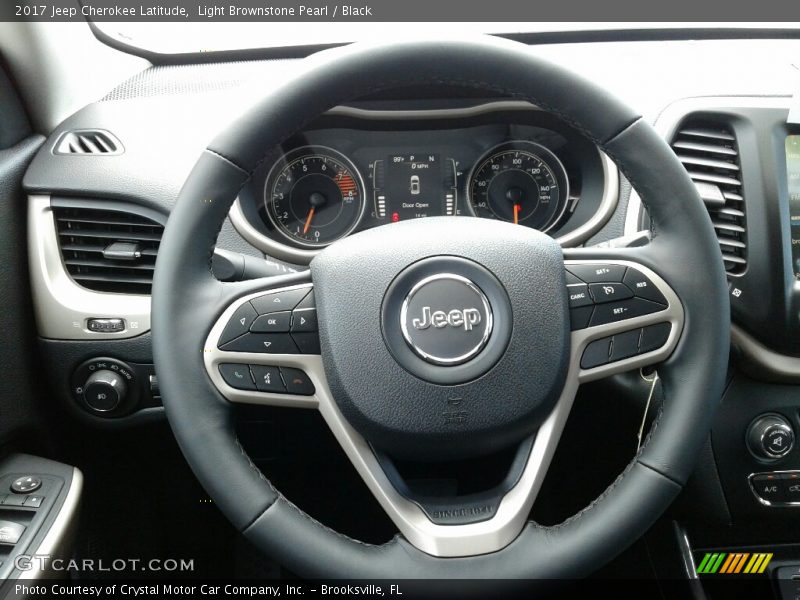 Light Brownstone Pearl / Black 2017 Jeep Cherokee Latitude