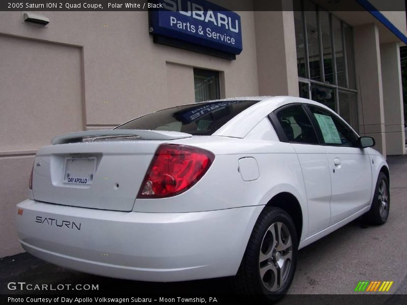 Polar White / Black 2005 Saturn ION 2 Quad Coupe