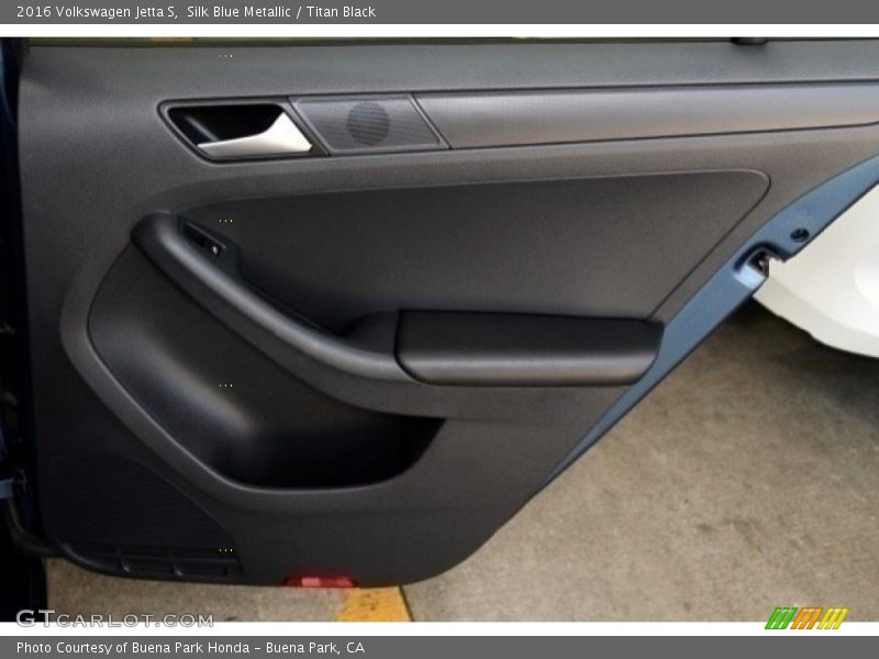 Silk Blue Metallic / Titan Black 2016 Volkswagen Jetta S