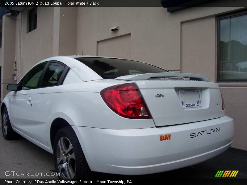 Polar White / Black 2005 Saturn ION 2 Quad Coupe
