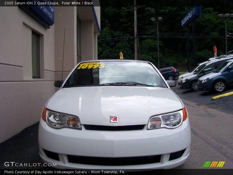 Polar White / Black 2005 Saturn ION 2 Quad Coupe