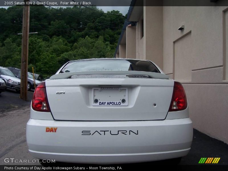 Polar White / Black 2005 Saturn ION 2 Quad Coupe