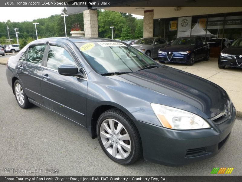 Graphite Pearl / Black 2006 Honda Accord EX-L V6 Sedan