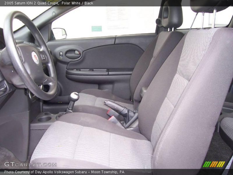 Polar White / Black 2005 Saturn ION 2 Quad Coupe