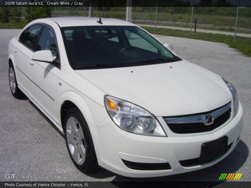 Cream White / Gray 2008 Saturn Aura XE