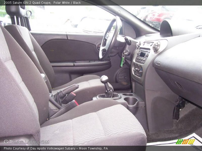 Polar White / Black 2005 Saturn ION 2 Quad Coupe