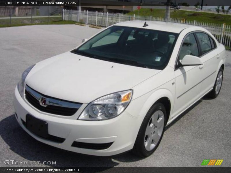 Cream White / Gray 2008 Saturn Aura XE