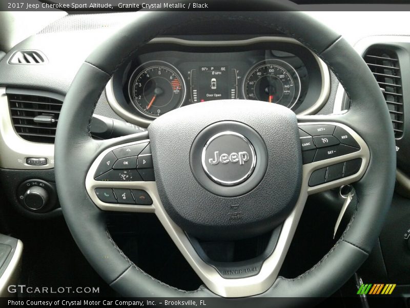 Granite Crystal Metallic / Black 2017 Jeep Cherokee Sport Altitude