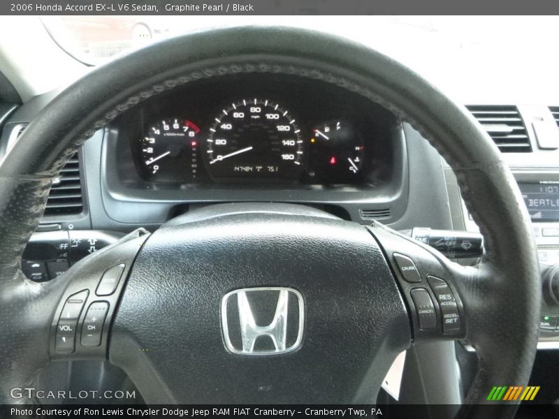 Graphite Pearl / Black 2006 Honda Accord EX-L V6 Sedan