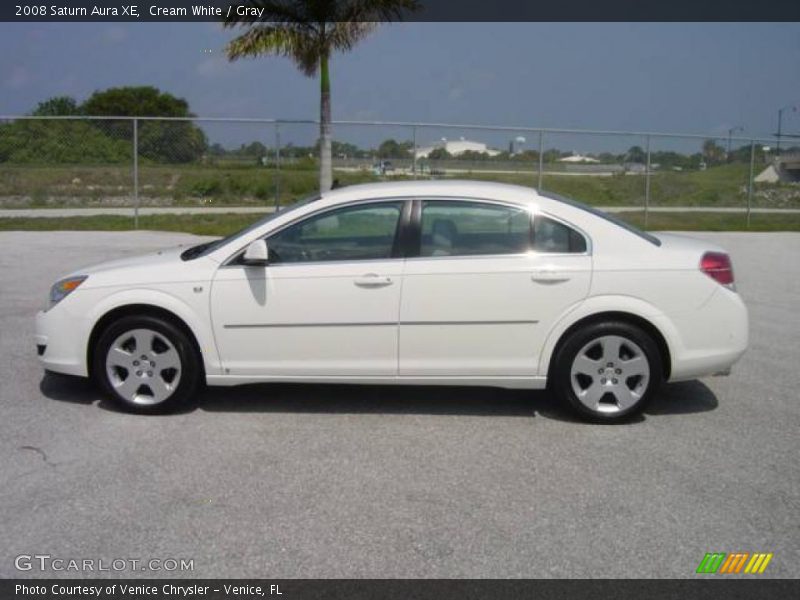 Cream White / Gray 2008 Saturn Aura XE