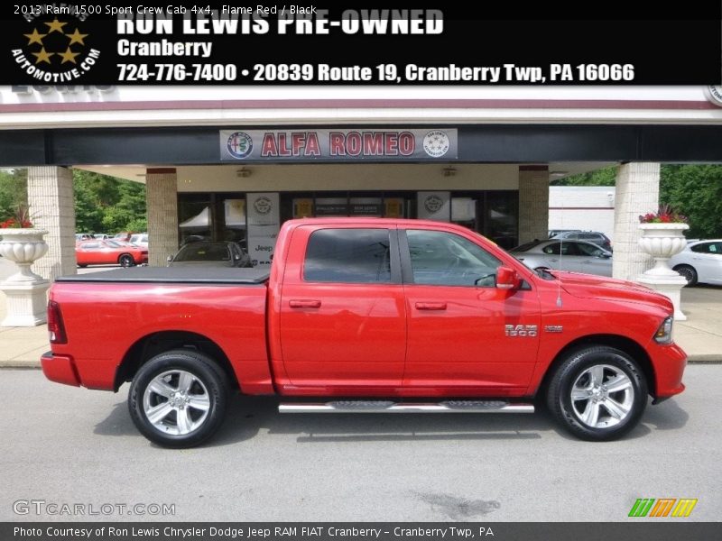Flame Red / Black 2013 Ram 1500 Sport Crew Cab 4x4