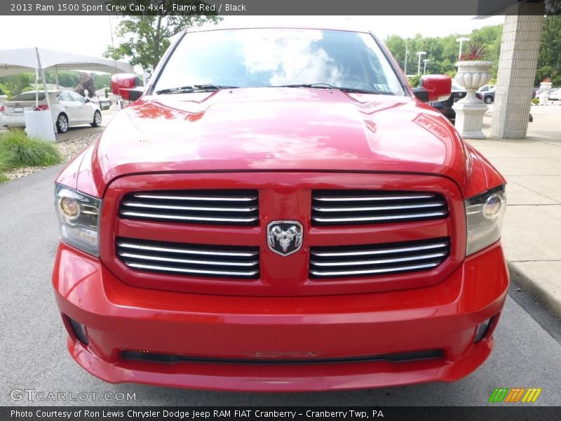 Flame Red / Black 2013 Ram 1500 Sport Crew Cab 4x4