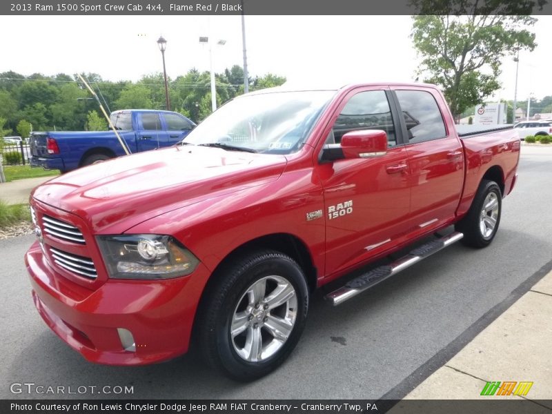 Flame Red / Black 2013 Ram 1500 Sport Crew Cab 4x4