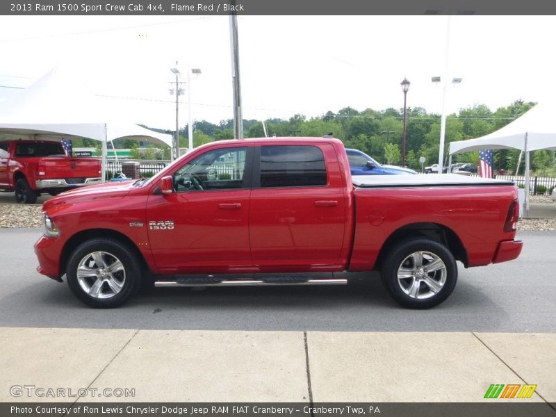 Flame Red / Black 2013 Ram 1500 Sport Crew Cab 4x4