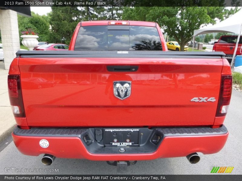 Flame Red / Black 2013 Ram 1500 Sport Crew Cab 4x4