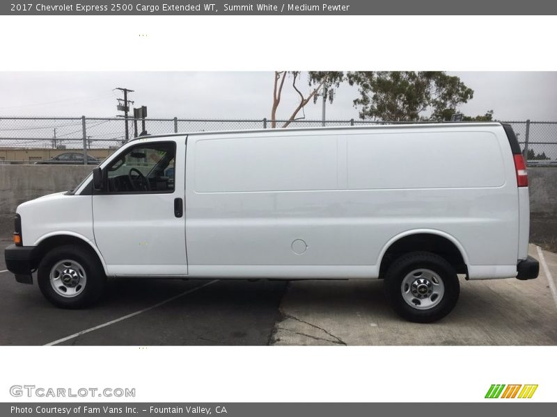 Summit White / Medium Pewter 2017 Chevrolet Express 2500 Cargo Extended WT