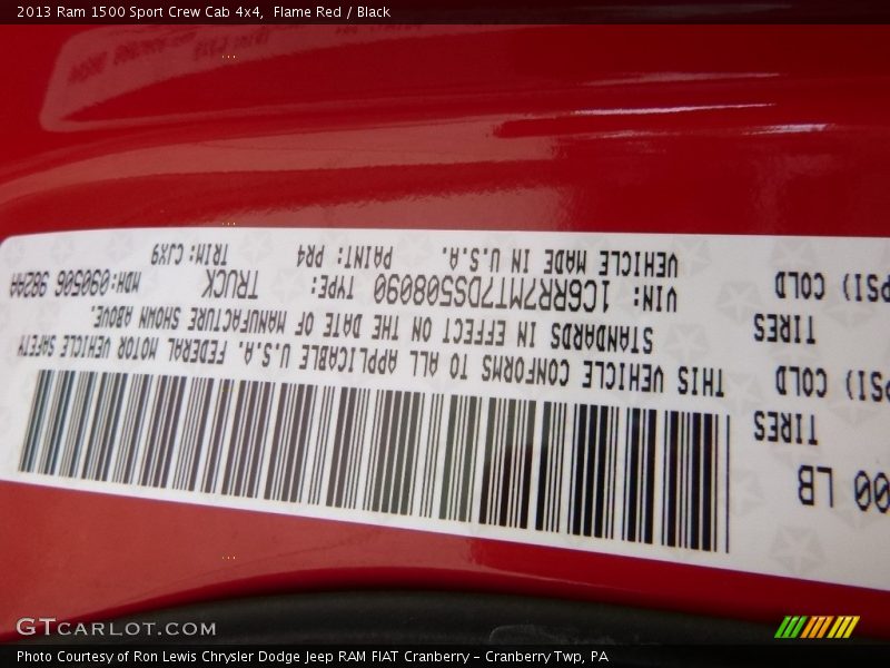 Flame Red / Black 2013 Ram 1500 Sport Crew Cab 4x4